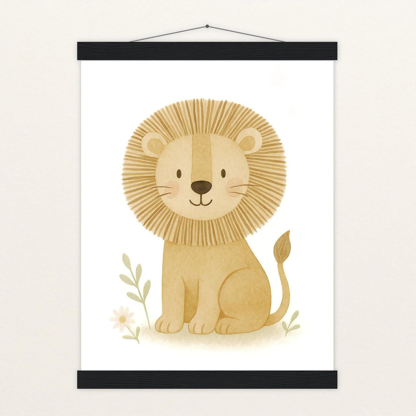 Leo der Löwe Poster mit Leisten von tinylearner