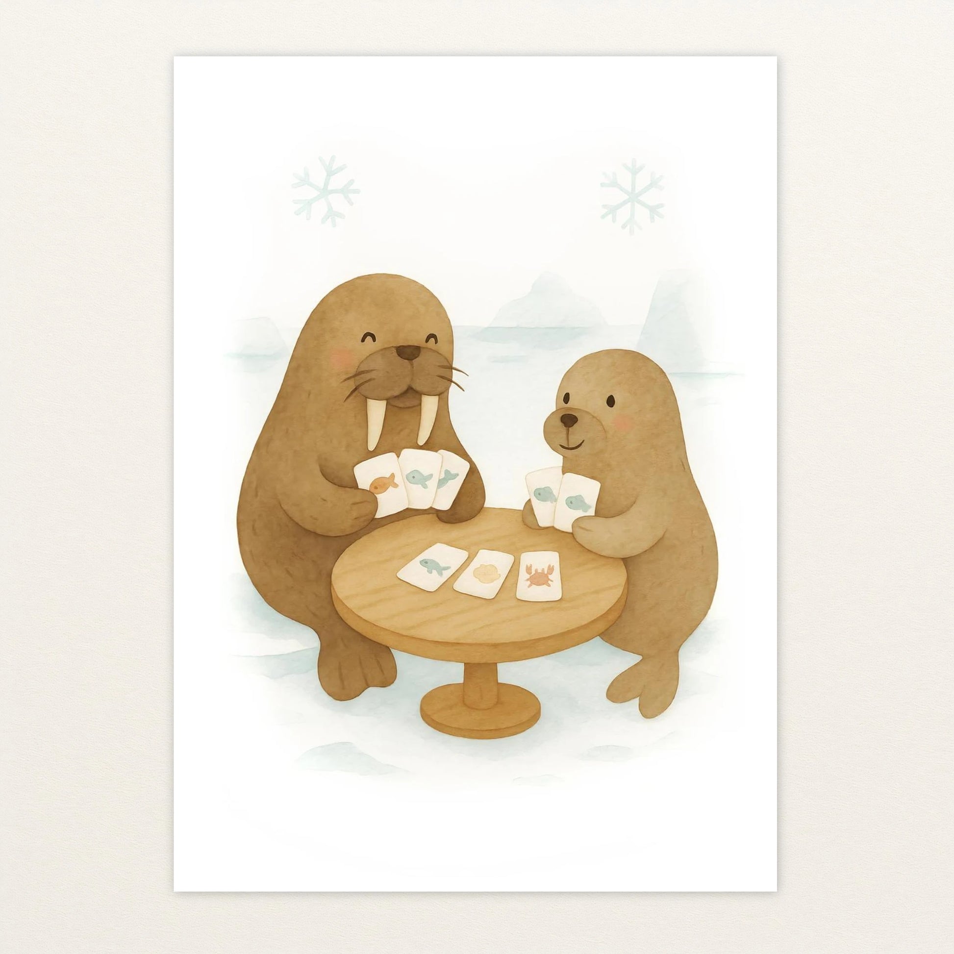 Wally das Walross - Motiv: "Kartenspiel" Poster von tinylearner