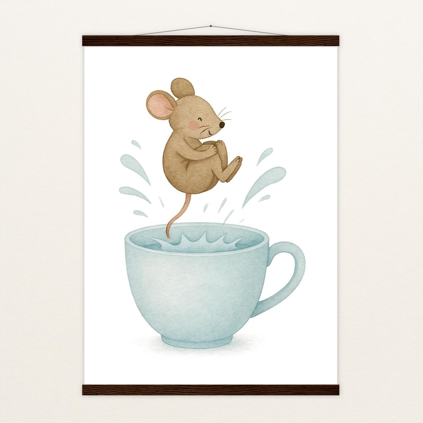 Mimi die Maus - Motiv: "Pool" Poster mit Leisten von tinylearner