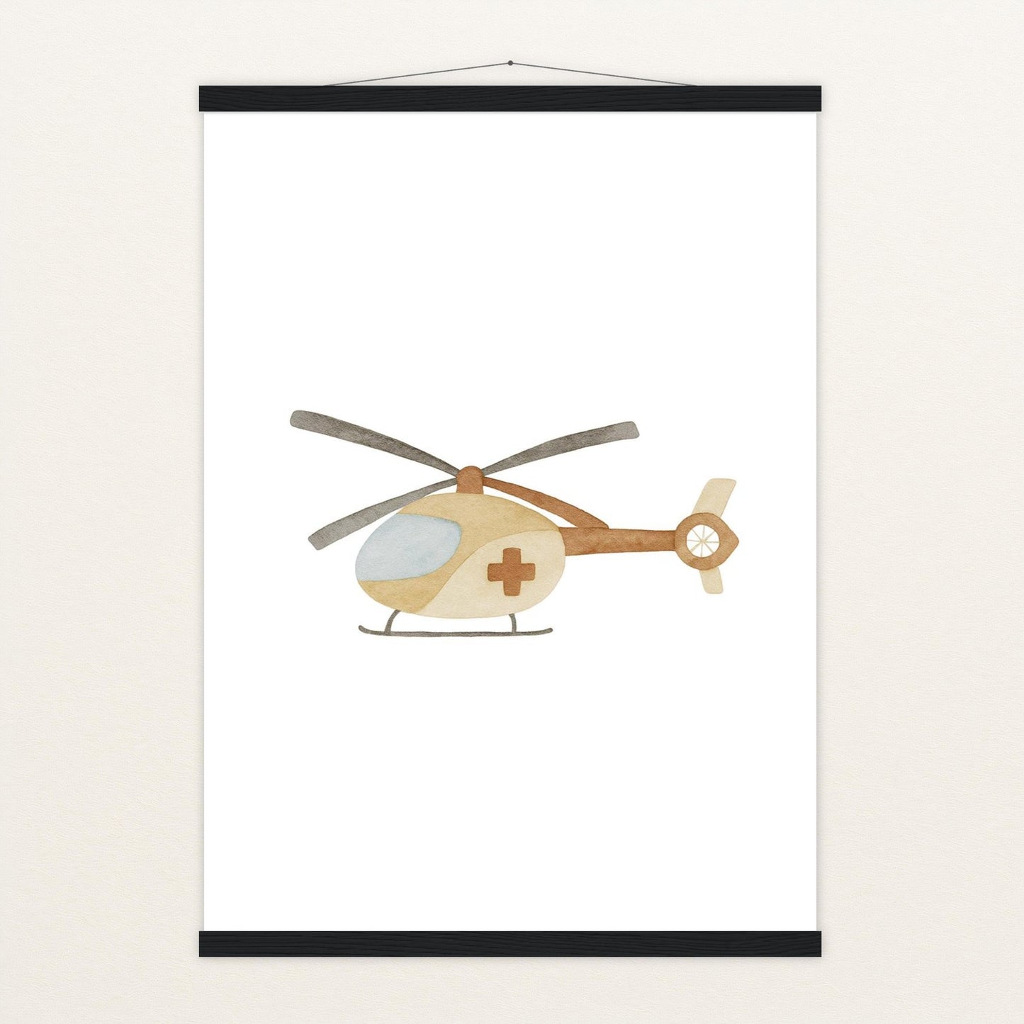 Rettungshubschrauber Poster mit Leisten von tinylearner