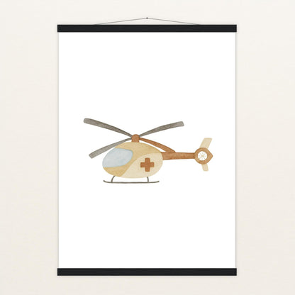 Rettungshubschrauber Poster mit Leisten von tinylearner