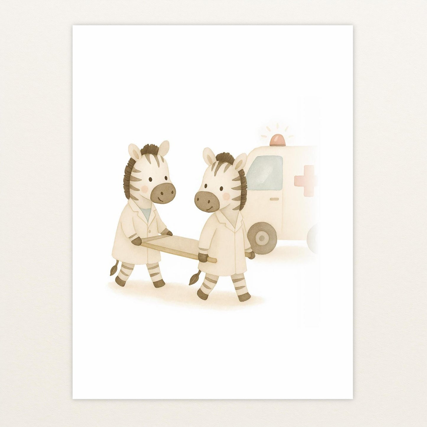 Zinni das Zebra - Motiv: "Krankenwagen" Poster von tinylearner