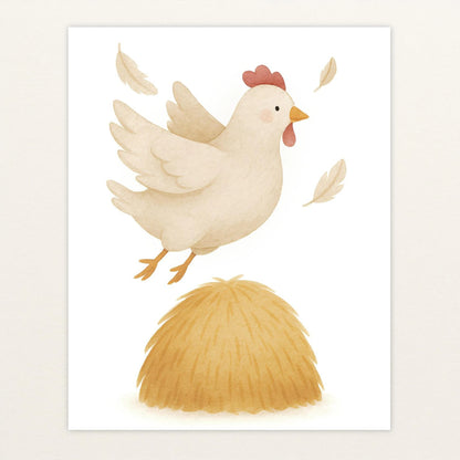 Hanni das Huhn - Motiv: "Heu" Poster von tinylearner