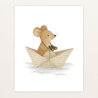 Mimi die Maus - Motiv: "Papierschiff" Poster von tinylearner