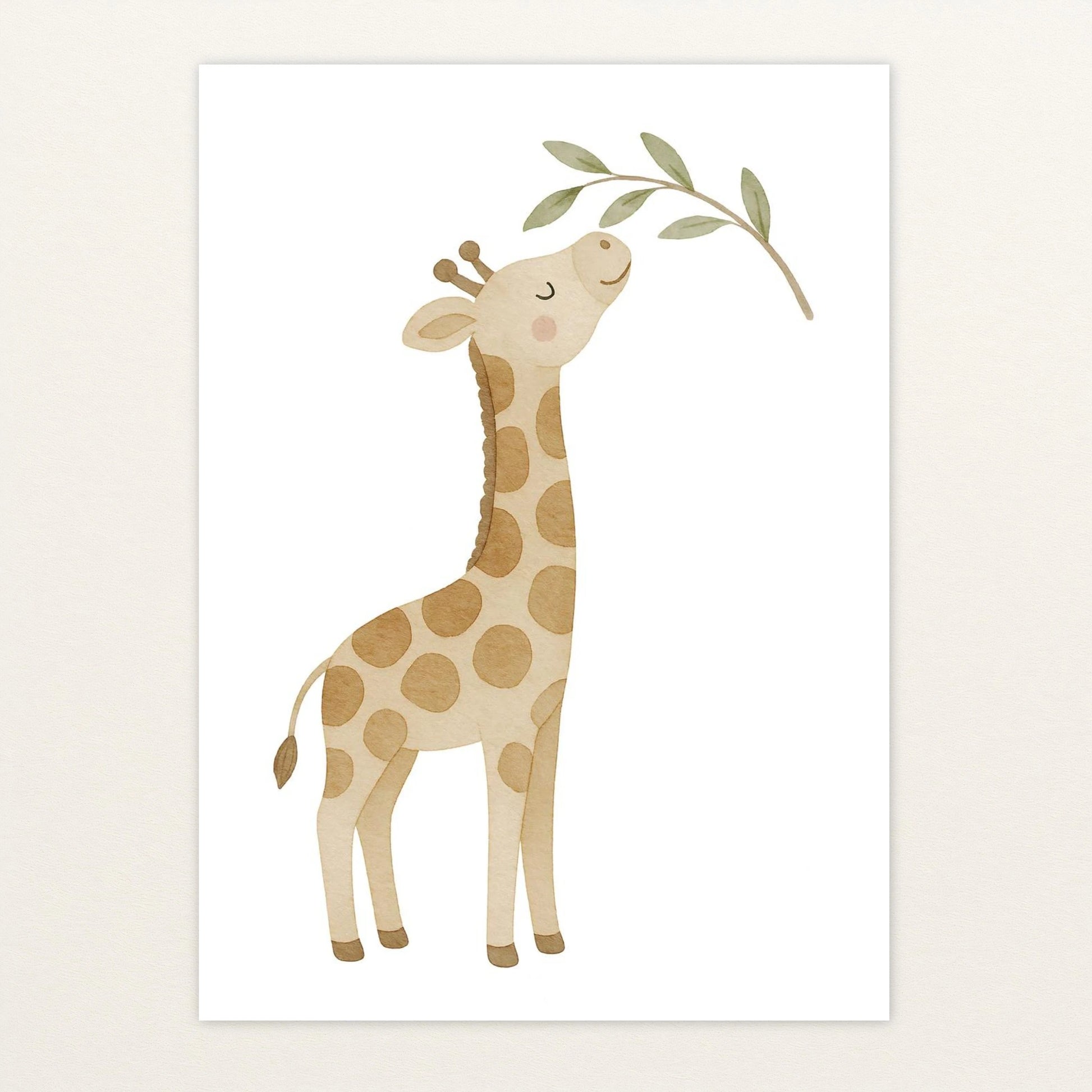 Greta die Giraffe - Motiv: "Blätter" Poster von tinylearner