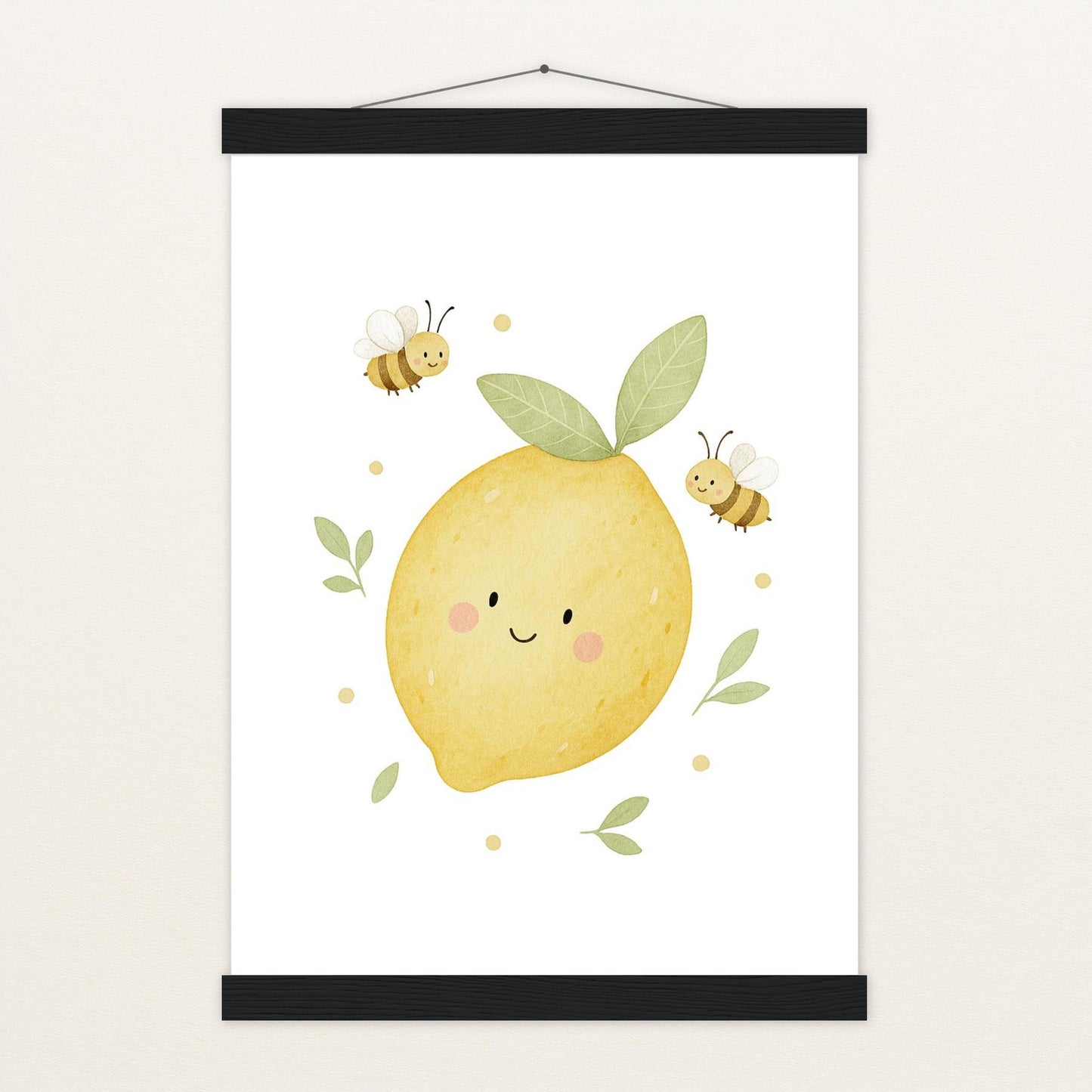 Obst: Zitrone Poster mit Leisten von tinylearner