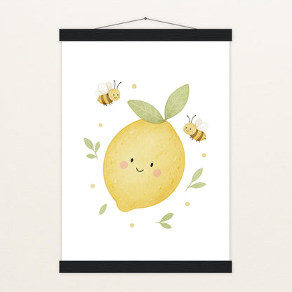 Obst: Zitrone Poster mit Leisten von tinylearner