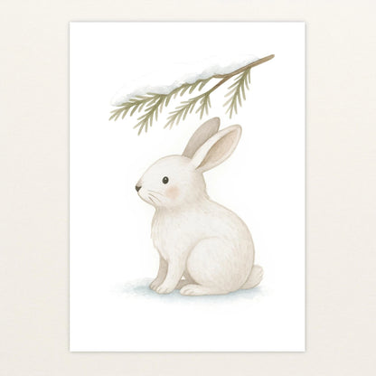 Sina der Schneehase - Motiv: "Nadelzweig" Poster von tinylearner
