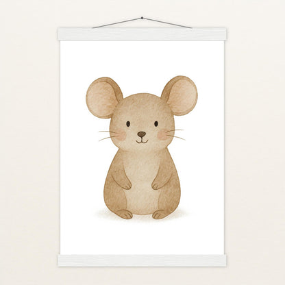 Mimi die Maus Poster mit Leisten von tinylearner