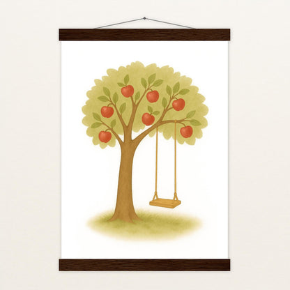 Apfelbaum Poster mit Leisten von tinylearner