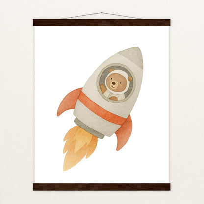 Balu der Bär - Motiv: "Rakete" Poster mit Leisten von tinylearner