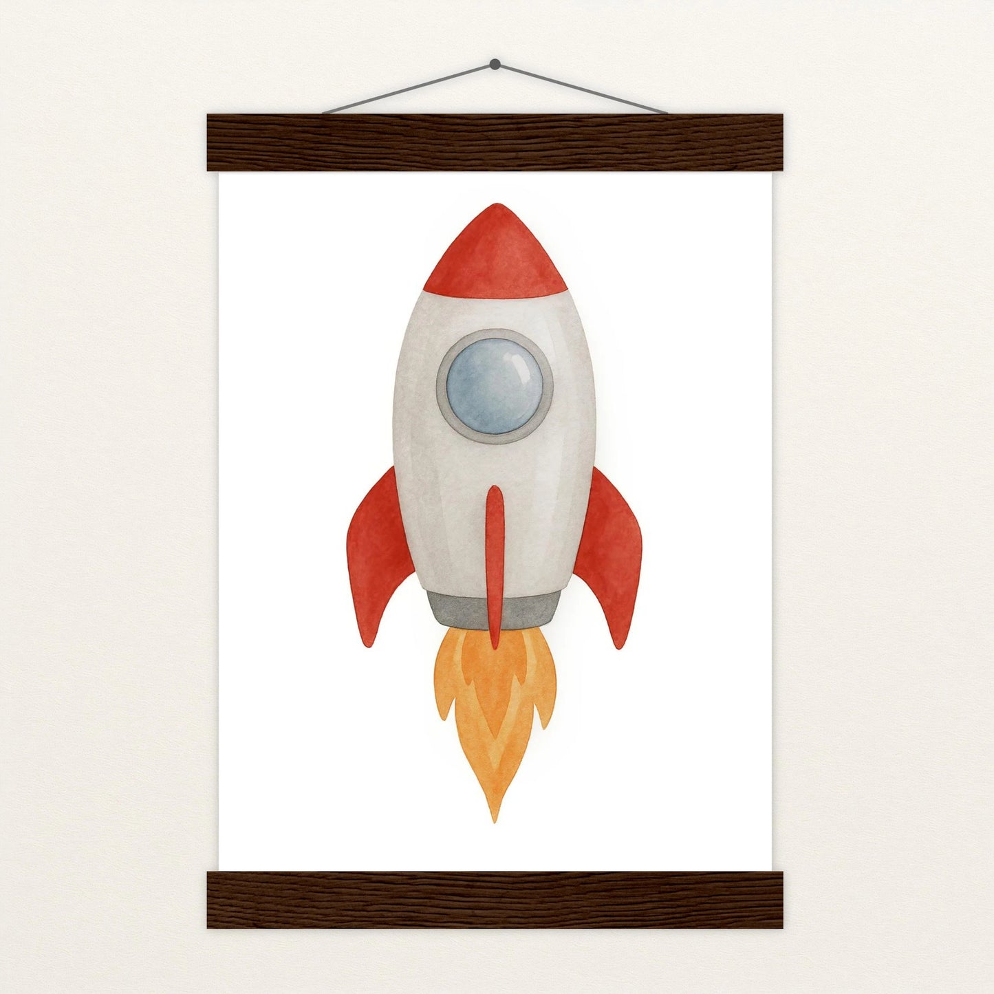 Rakete Poster mit Leisten von tinylearner