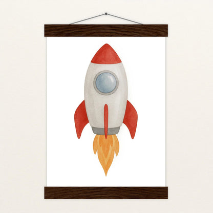Rakete Poster mit Leisten von tinylearner