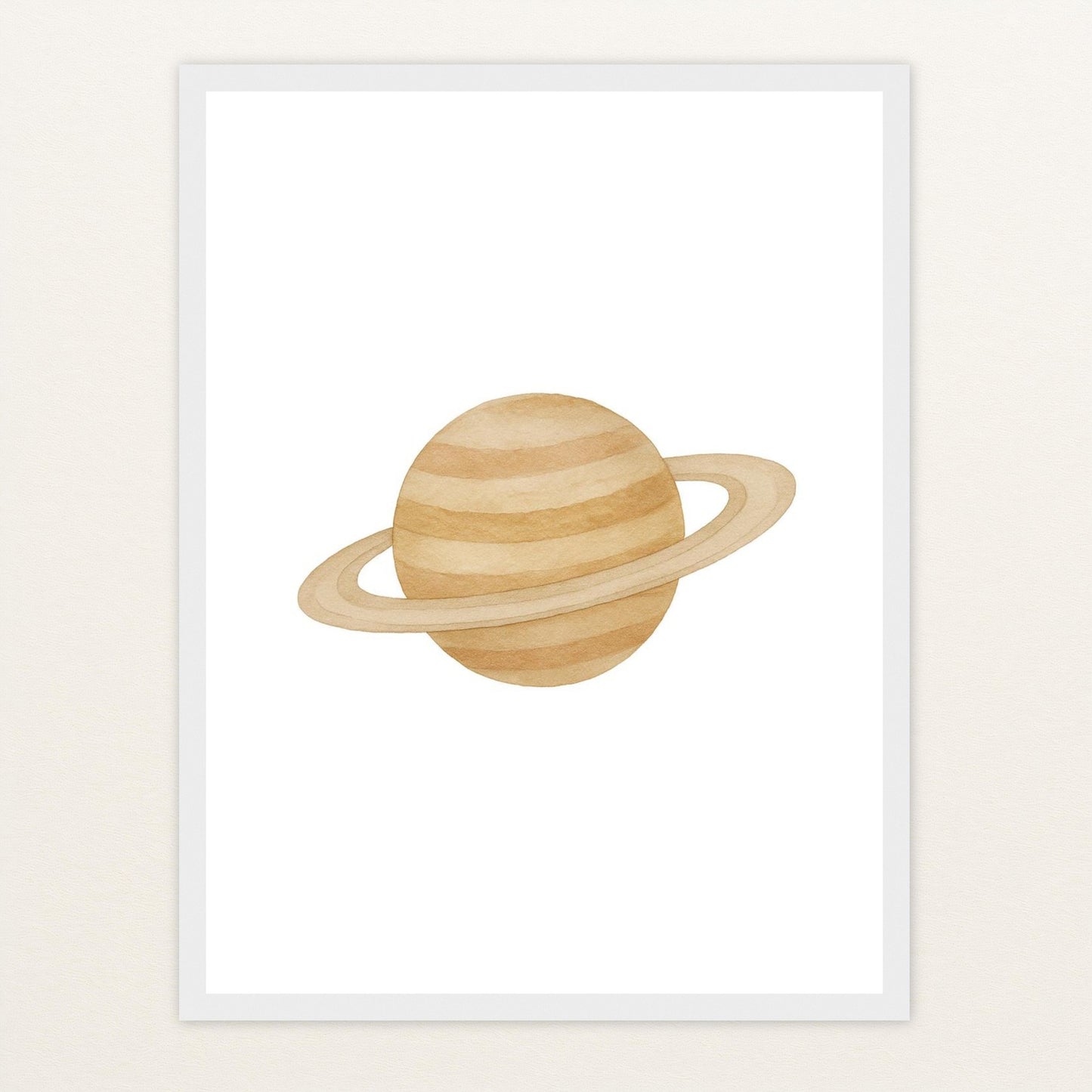 Saturn Poster mit Holzrahmen von tinylearner