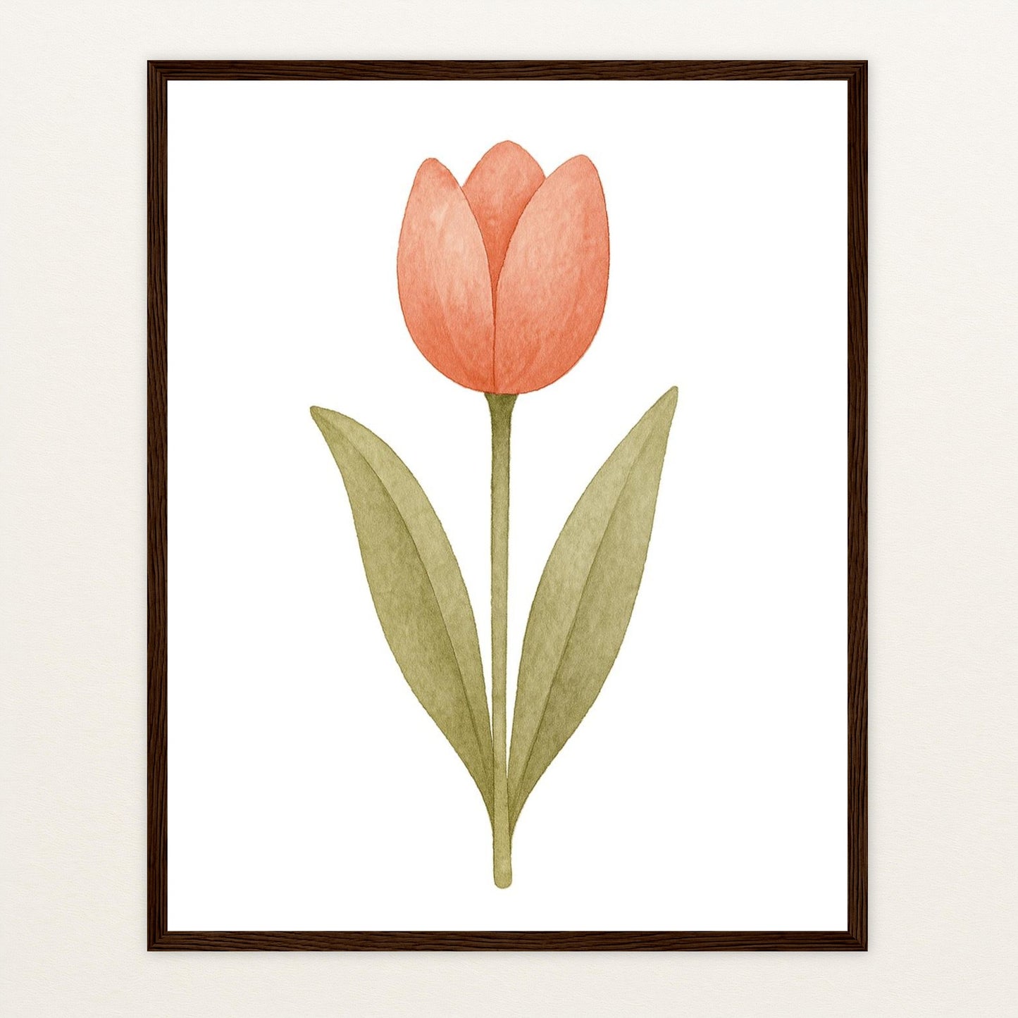 Tulpe Poster mit Holzrahmen von tinylearner
