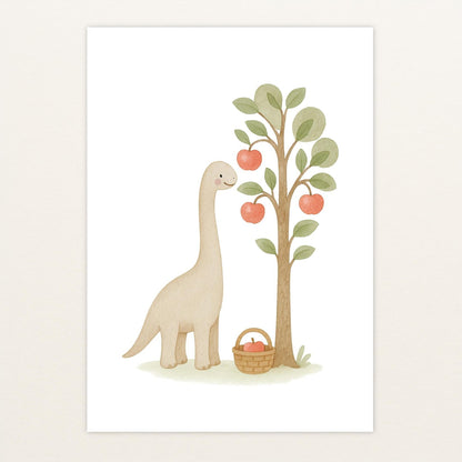 Dinosaurier Brachiosaurus - Motiv: "Apfelbaum" Poster von tinylearner