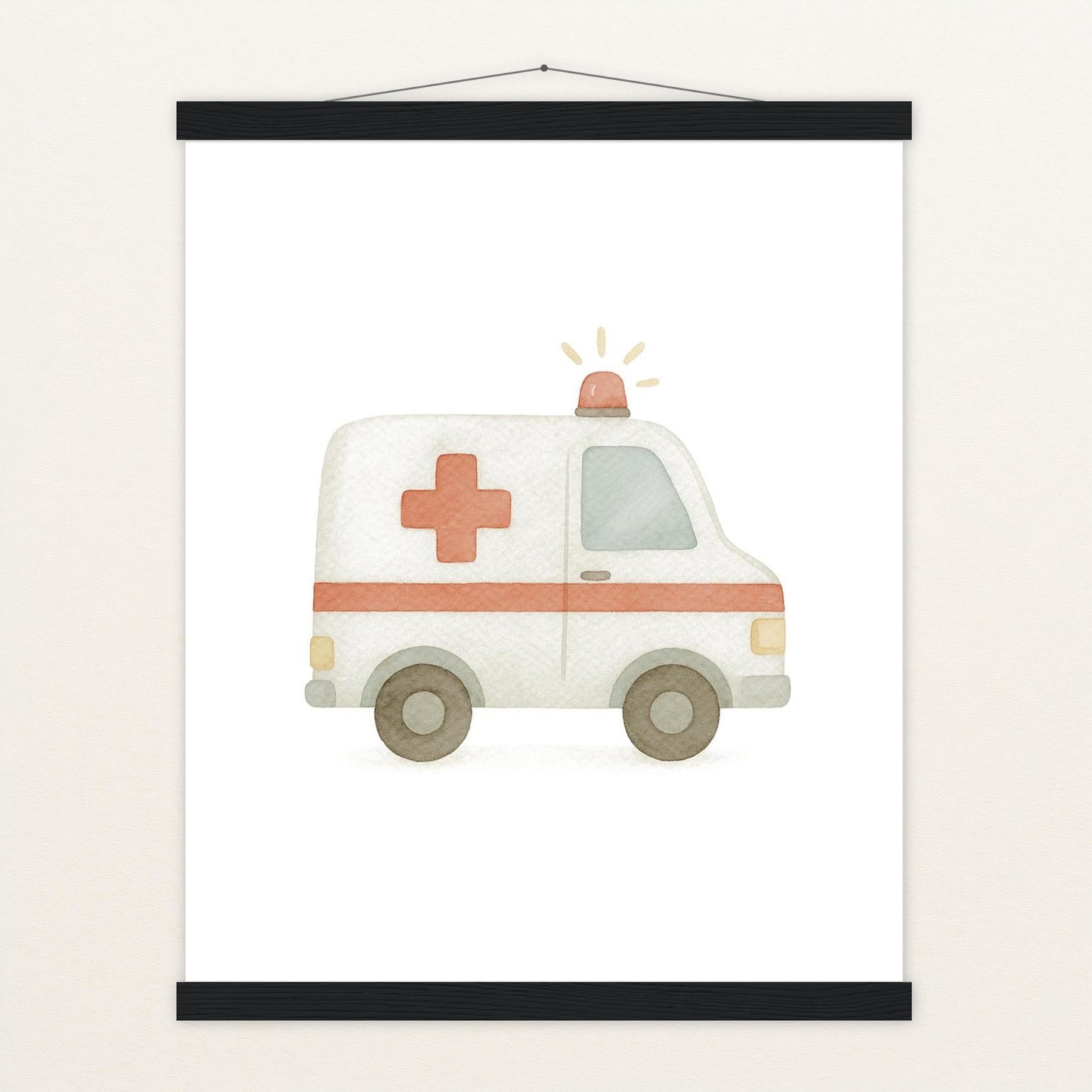 Krankenwagen Poster mit Leisten von tinylearner