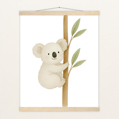 Kori der Koala Poster mit Leisten von tinylearner