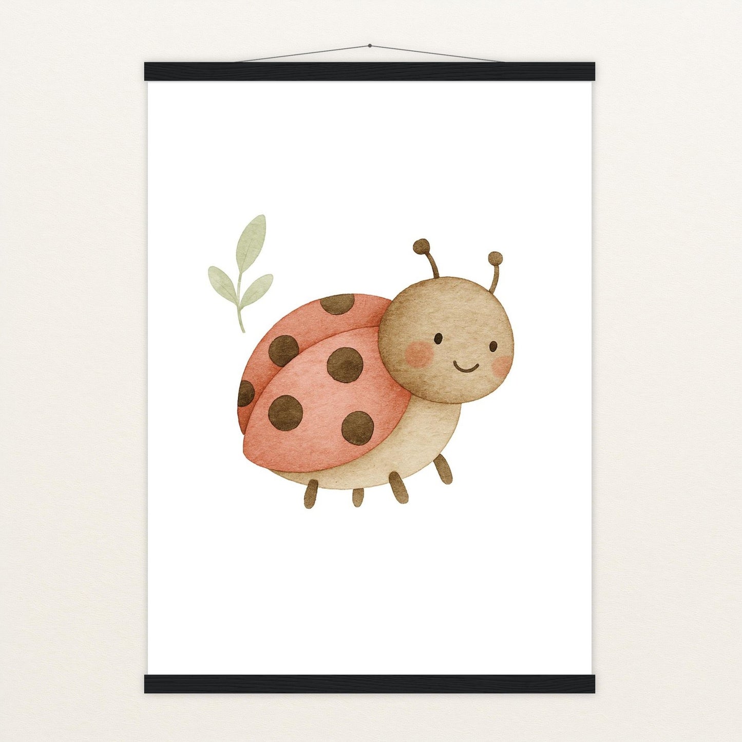 Marie der Marienenkäfer Poster mit Leisten von tinylearner