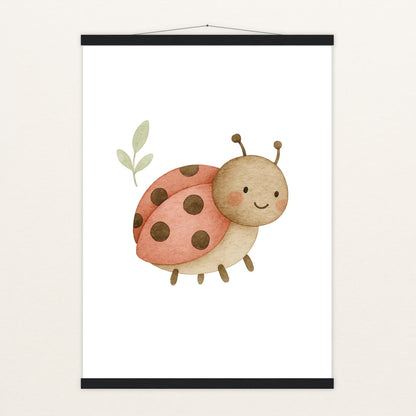 Marie der Marienenkäfer Poster mit Leisten von tinylearner