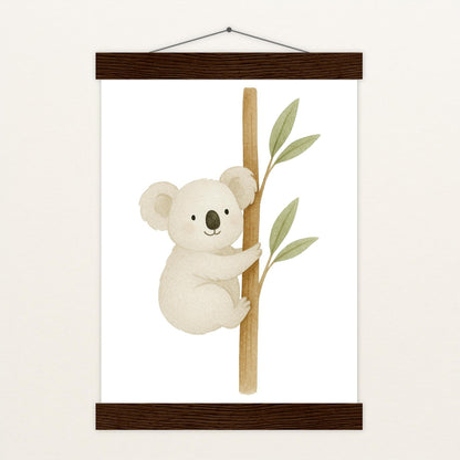Kori der Koala Poster mit Leisten von tinylearner