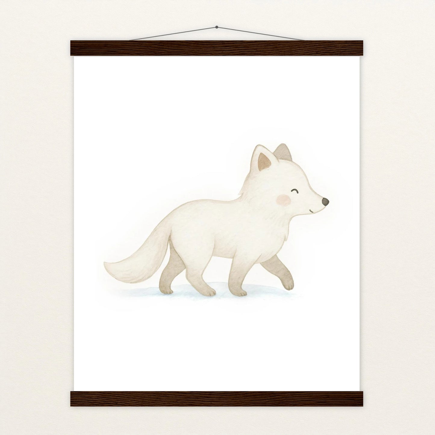 Pino der Polarfuchs Poster mit Leisten von tinylearner