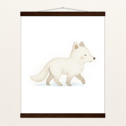 Pino der Polarfuchs Poster mit Leisten von tinylearner