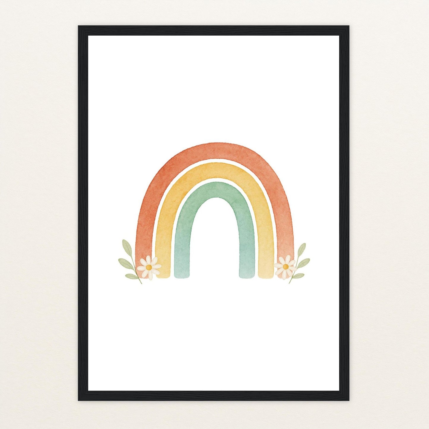 Regenbogen Poster mit Holzrahmen von tinylearner