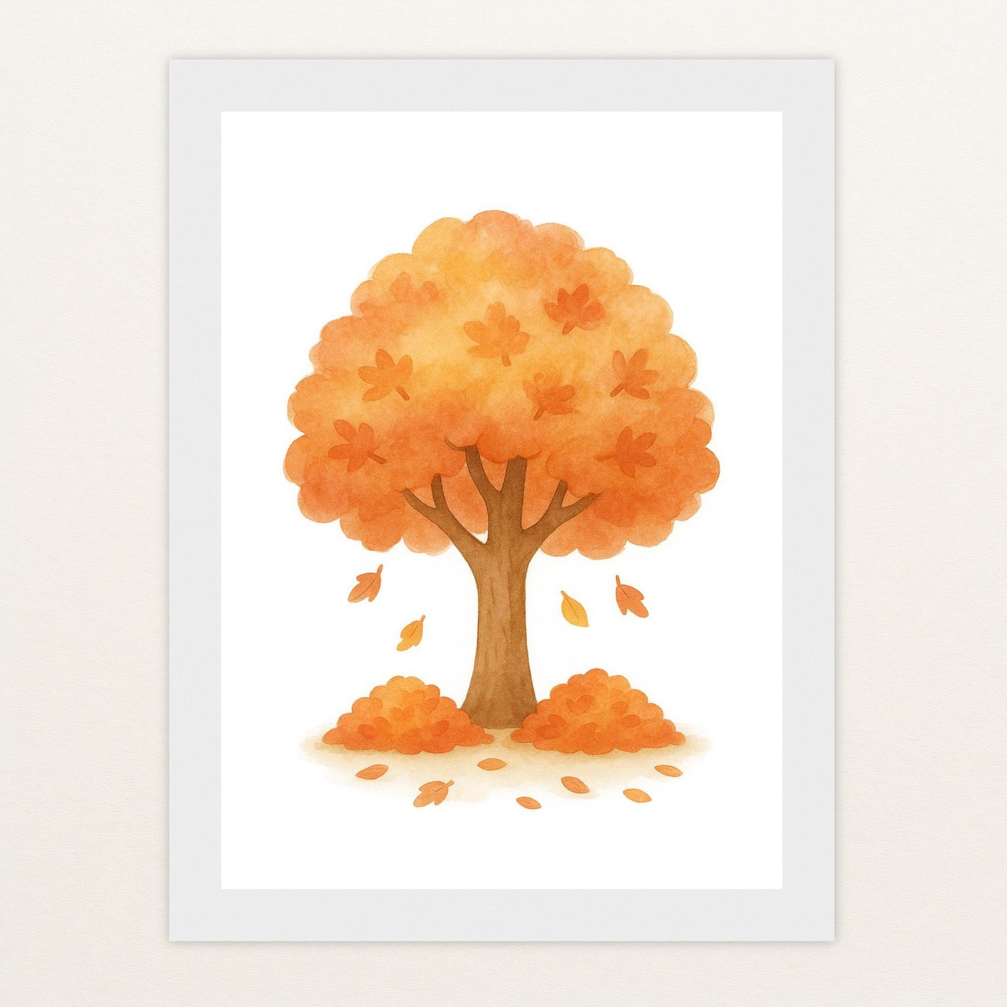Ahornbaum Poster mit Holzrahmen von tinylearner