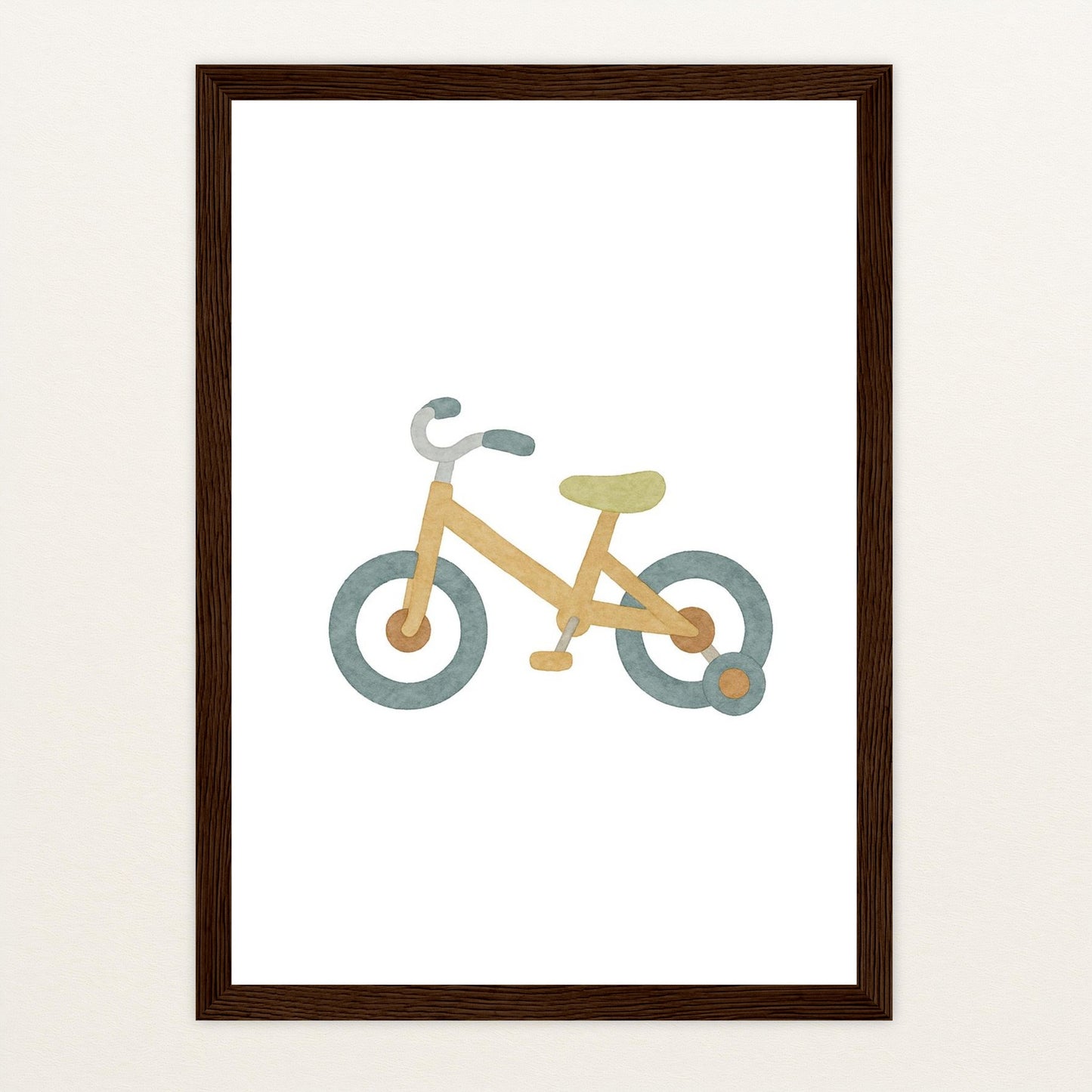Fahrrad Poster mit Holzrahmen von tinylearner