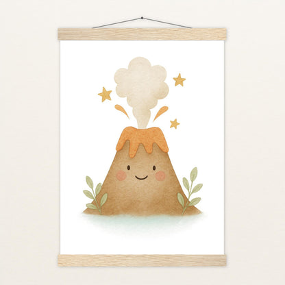 Vulkan Poster mit Leisten von tinylearner