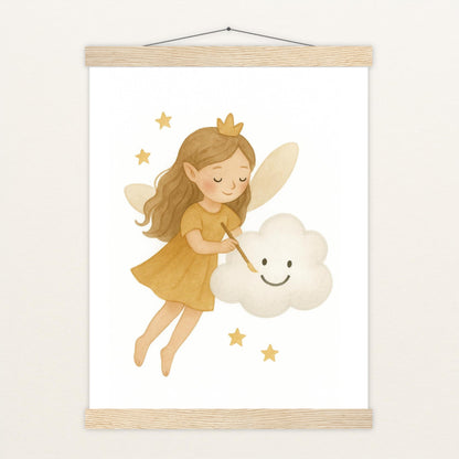 Fina die Fee - Motiv: "Wolke" Poster mit Leisten von tinylearner