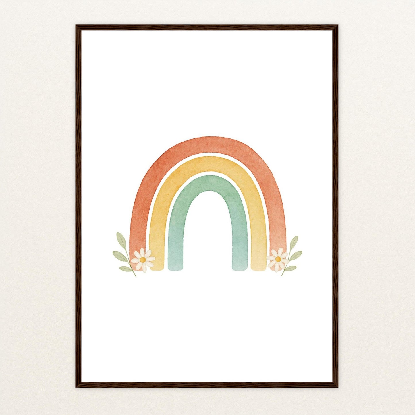 Regenbogen Poster mit Holzrahmen von tinylearner