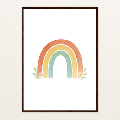 Regenbogen Poster mit Holzrahmen von tinylearner