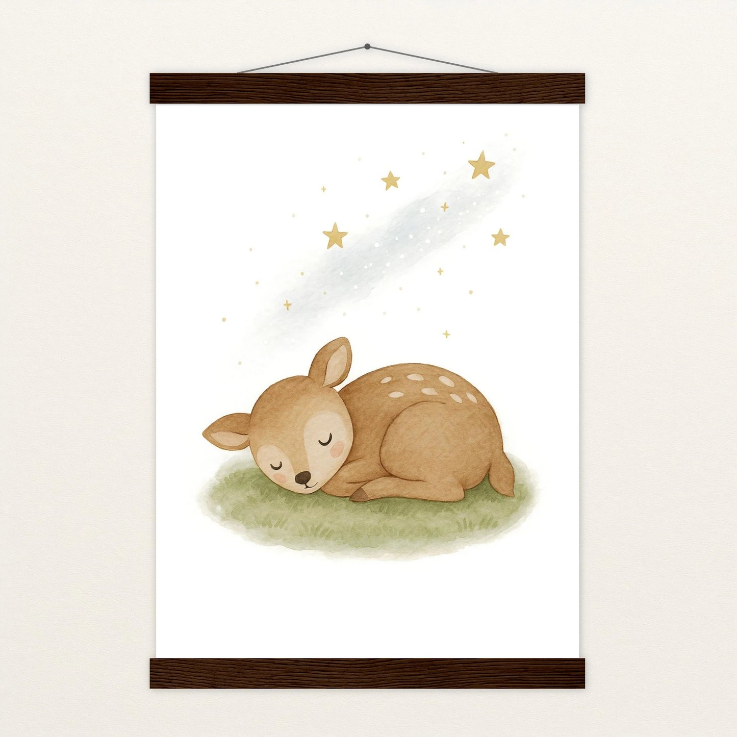 Ria das Reh - Motiv: "Schlafend" Poster mit Leisten von tinylearner