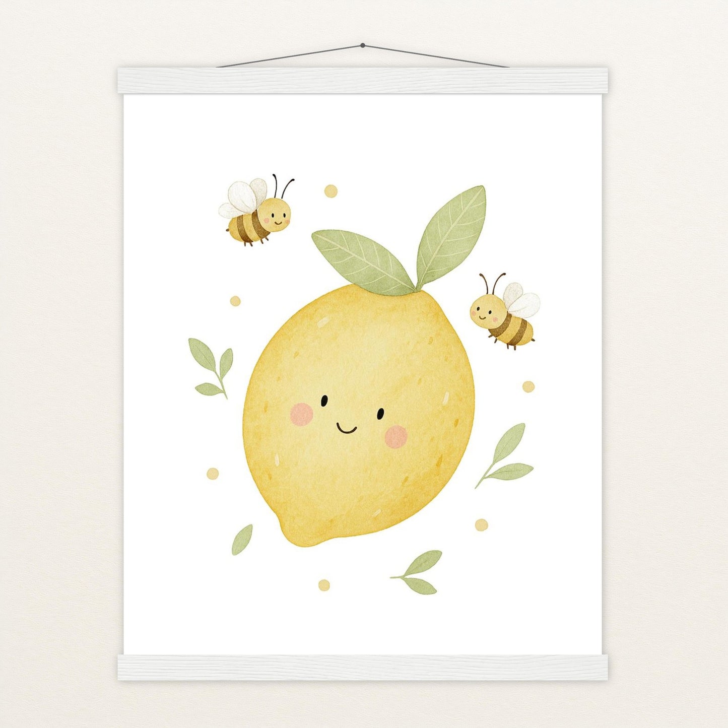 Obst: Zitrone Poster mit Leisten von tinylearner