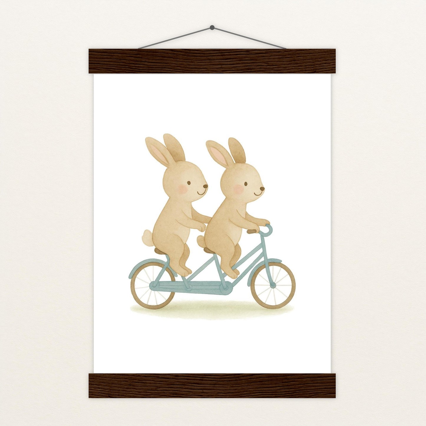 Holly der Hase - Motiv: "Tandem" Poster mit Leisten von tinylearner