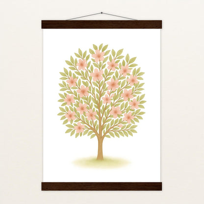 Kirschbaum Poster mit Leisten von tinylearner