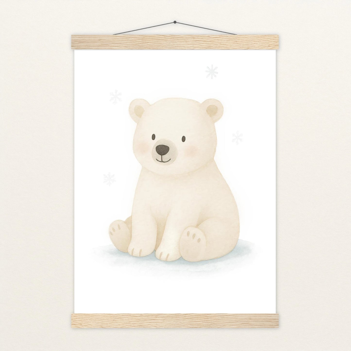 Pummel der Polarbär Poster mit Leisten von tinylearner