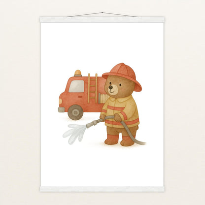 Balu der Bär - Motiv: "Feuerwehr" Poster mit Leisten von tinylearner