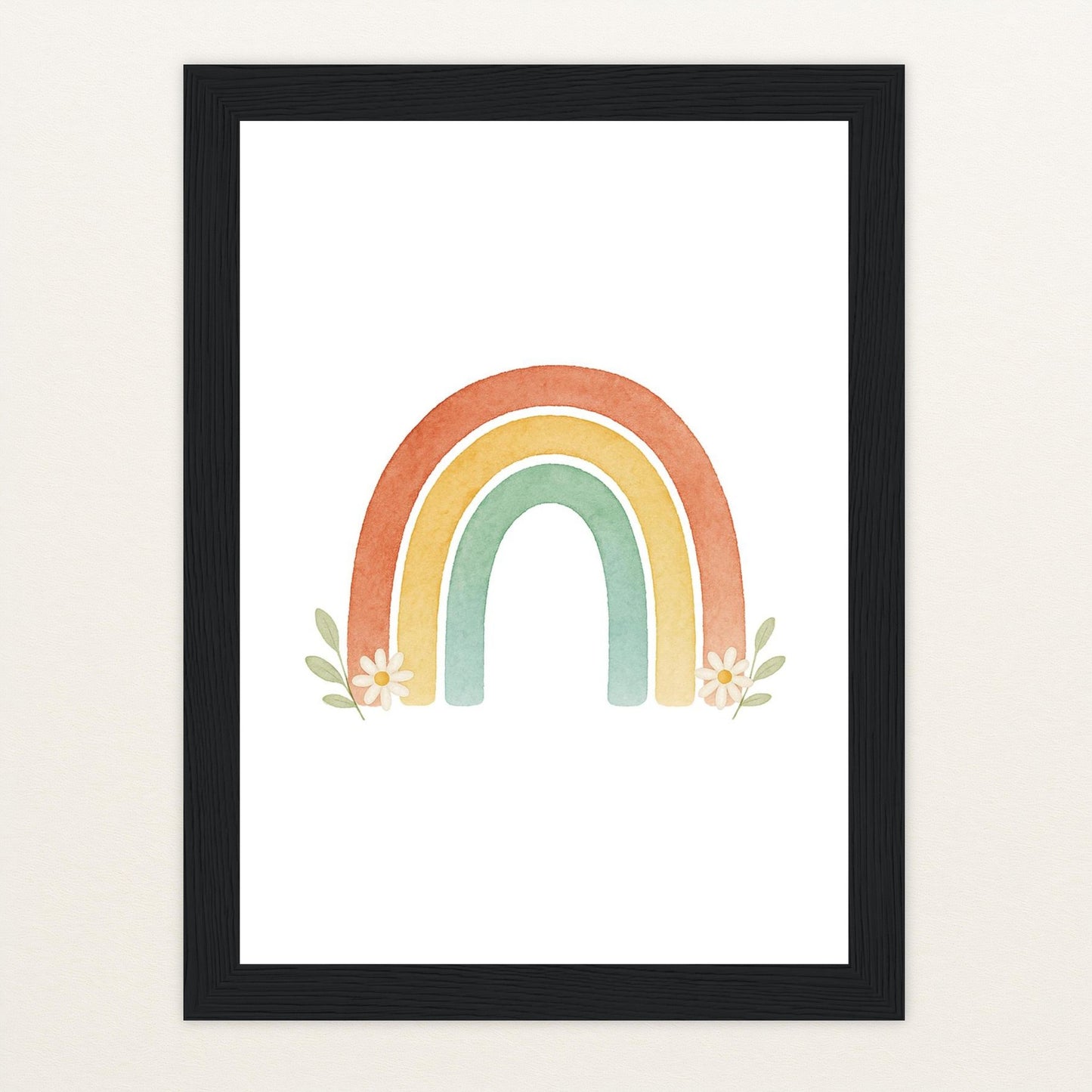 Regenbogen Poster mit Holzrahmen von tinylearner
