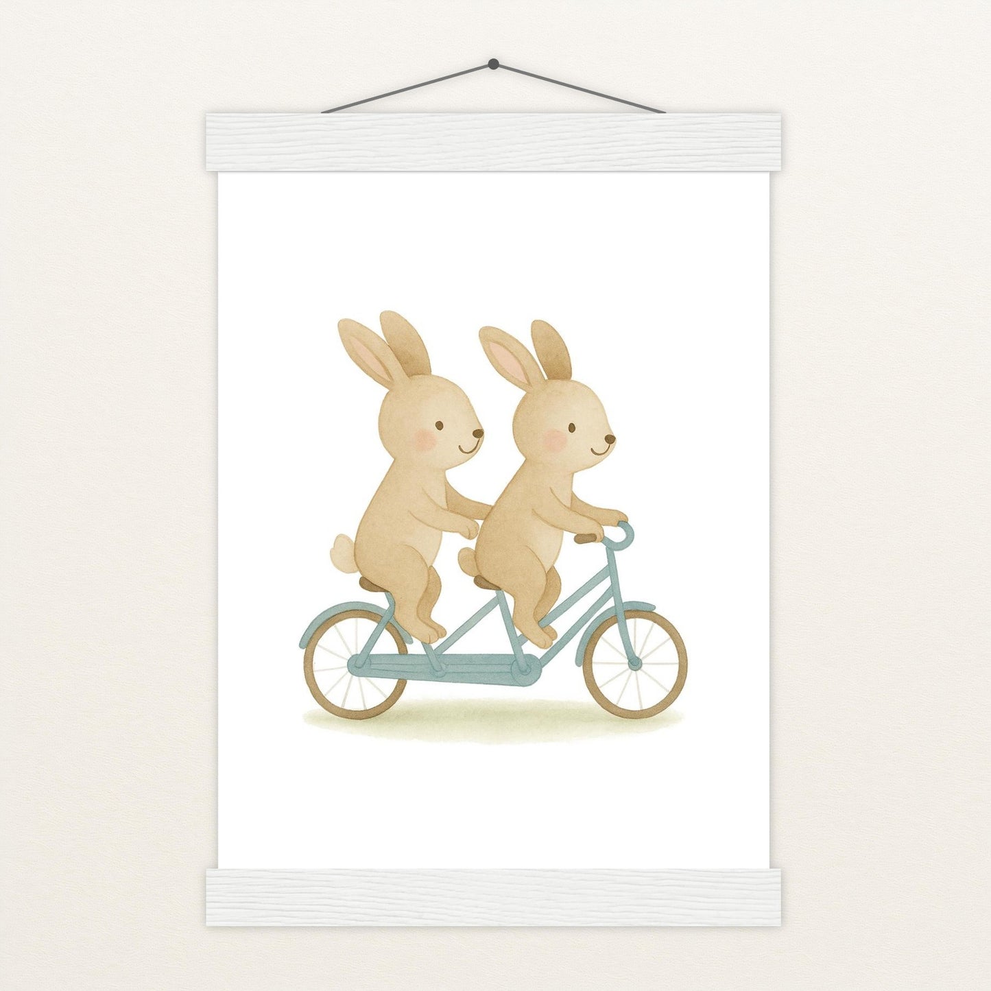 Holly der Hase - Motiv: "Tandem" Poster mit Leisten von tinylearner