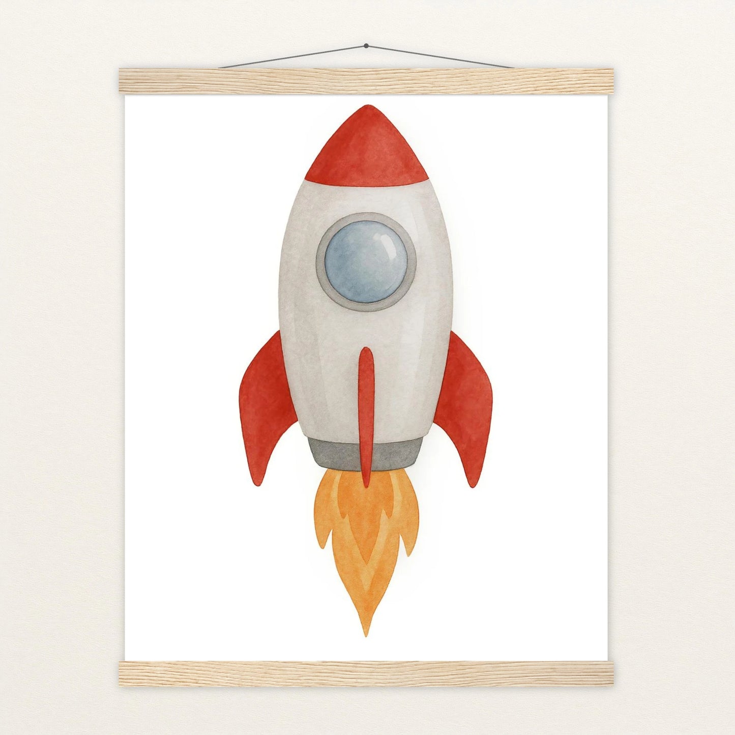 Rakete Poster mit Leisten von tinylearner