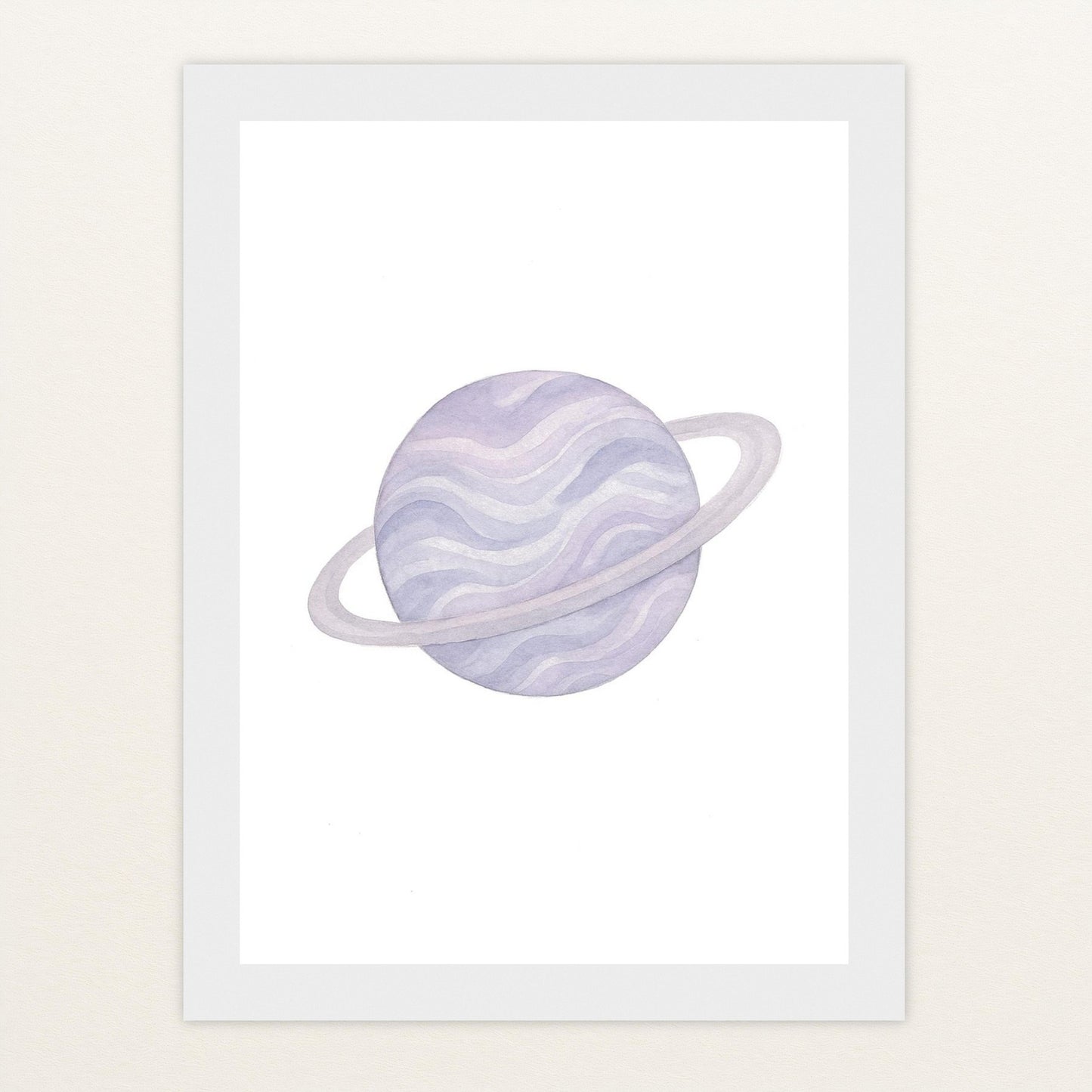 Planet Poster mit Holzrahmen von tinylearner