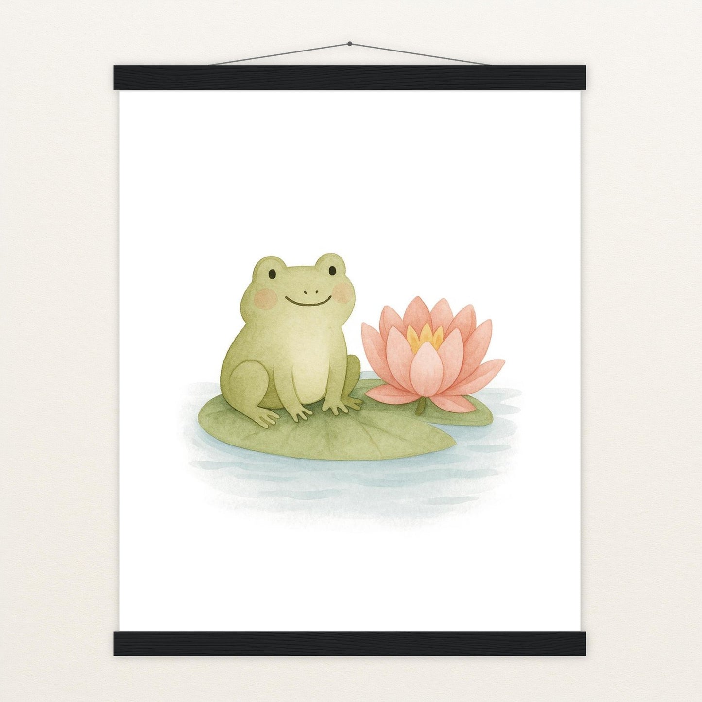 Flocke der Frosch Poster mit Leisten von tinylearner