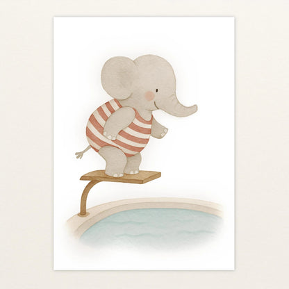 Emil der Elefant - Motiv: "Pool" Poster von tinylearner