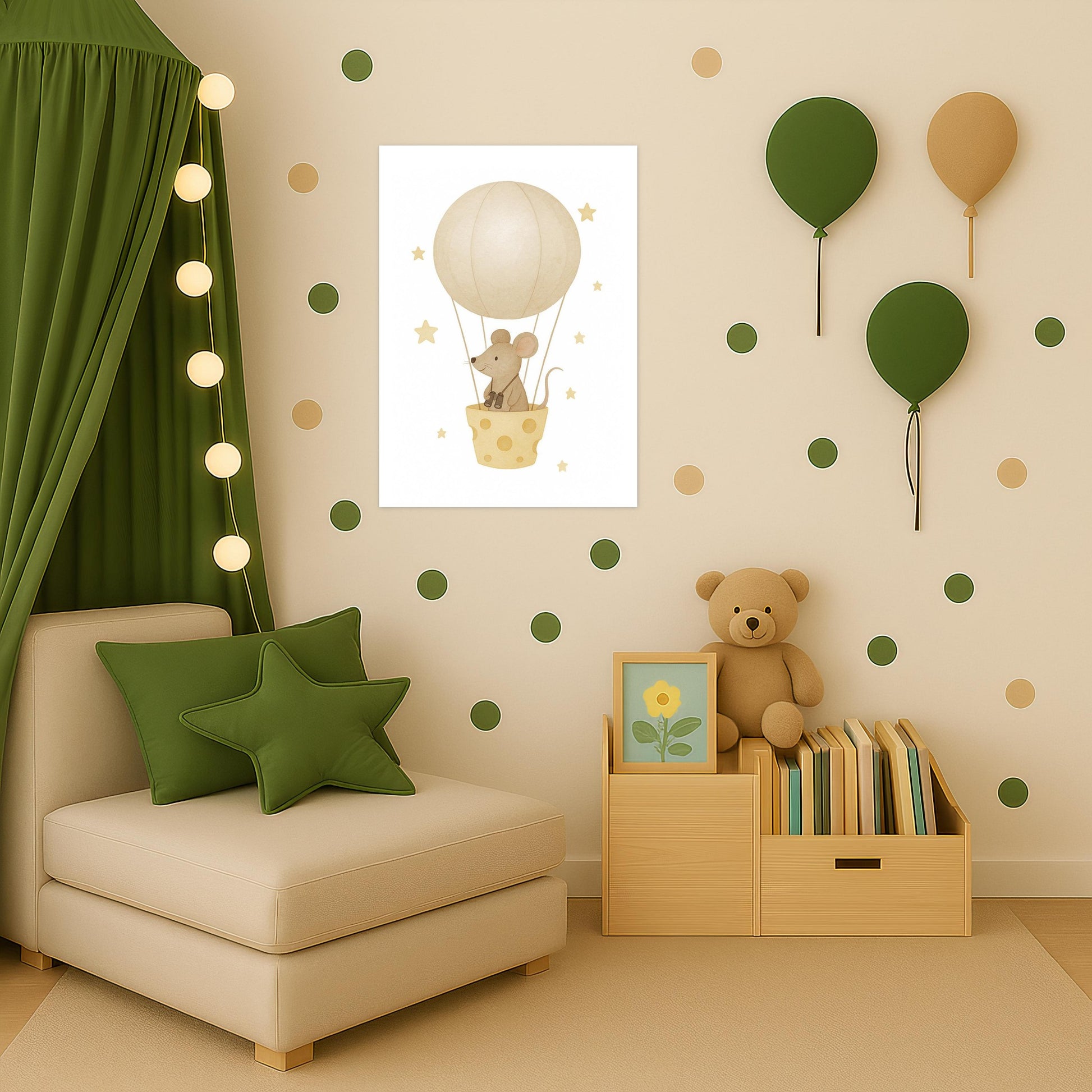 Mimi die Maus - Motiv: "Heißluftballon" Poster von tinylearner