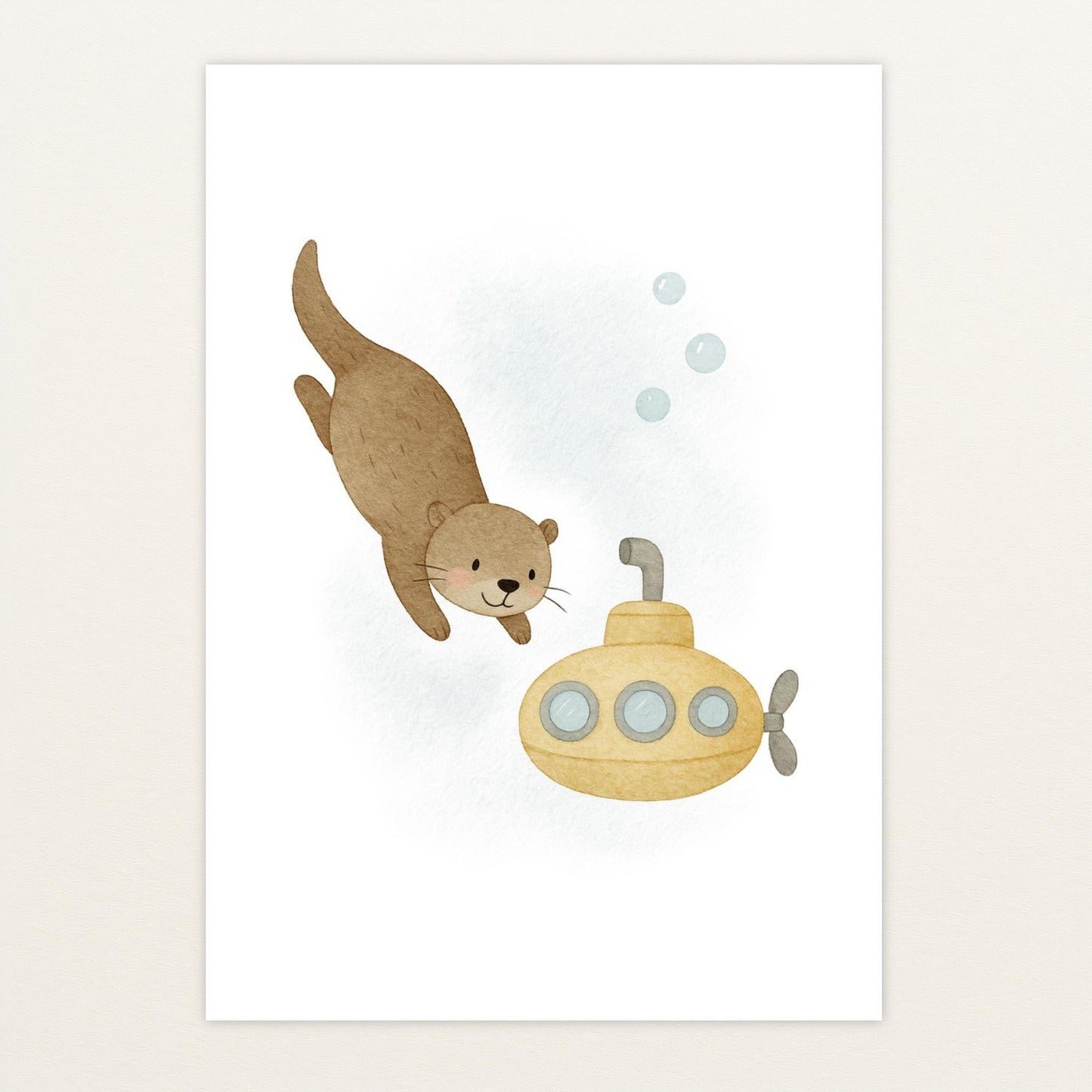 Otti der Otter - Motiv: "U-Boot" Poster von tinylearner