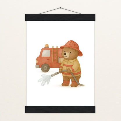 Balu der Bär - Motiv: "Feuerwehr" Poster mit Leisten von tinylearner