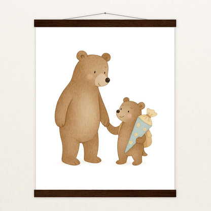 Balu der Bär - Motiv: "Schultüte" Poster mit Leisten von tinylearner